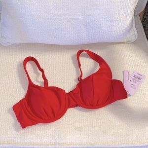 NWT red bikini top